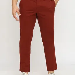 Basics Men Cotton Tapered Fit Regular Trousers-image-23