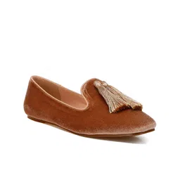 RAG & CO Women Velvet Loafers-39