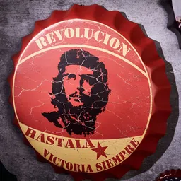 eazy wagon Black & Red Bottle Caps Printed Metal Wall Hangings-6