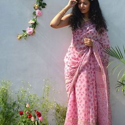 Suha Floral Pure Cotton Saree-image-83