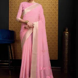 KALINI Pink Pure Cotton Sarees-picture-17