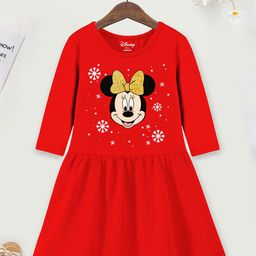 Disney By Miss and Chief Print A-Line Dress-image-8
