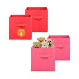 Aura Pink Set of 4 Regular Multi-Utility Organisers-16