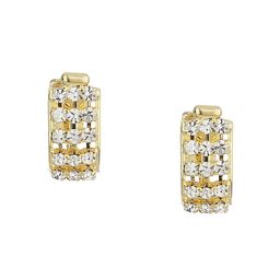 FirstBlush Gold-Plated Artificial Stones Studded Contemporary Drop Non Pierced Earrings-12