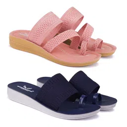 BERSACHE Women Woven Design Slip-On One Toe Flats-image-16