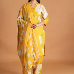 BAESD Women Printed Regular Kurta with Palazzos & With Dupatta-8