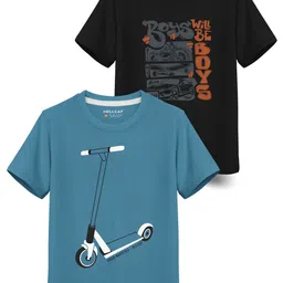 HELLCAT Boys Typography 2 Printed T-shirt-24