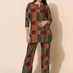 NIJANAND TEXTILE Printed Pure Cotton Tunic With Trouser Co-Ords-picture-16