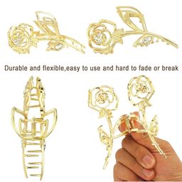 DIVASTRI Women Embellished Rose Shaped Metal Claw Clip-picture-24