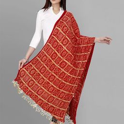 Trendmalls Bandhani Printed Cotton Chinon Silk Dupatta-14