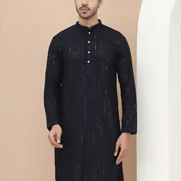 GRAGE Men Black Kurtas-17
