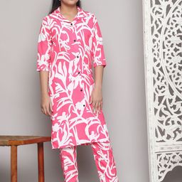 Bholukart Girls Floral Printed Kurta with Trousers-image-51