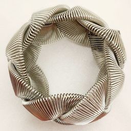 Piu Jewels Stainless Steel Silver-Plated Bangle Style Bracelet-picture-31