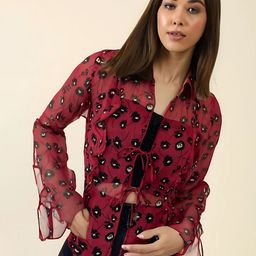 Sera Women Printed Tie-Up Shrug-picture-1