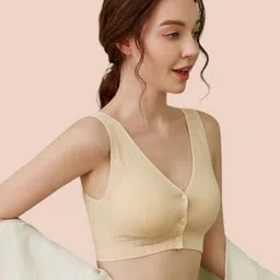 PLUMBURY Self Design Full Coverage Lightly Padded Front Open Maternity Bra image 2