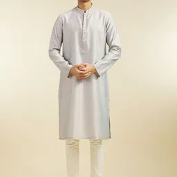 Diwas by Manyavar Floral Woven Design Mandarin Collar Straight Kurta-54