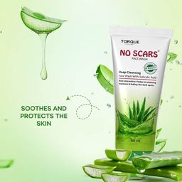 NO SCARS Set Of 3 Deep Cleansing Face Wash With Salicylic Acid & Aloe Vera - 60 ml Each image 4