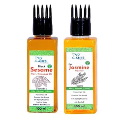 ANI'S Set Of Black Sesame & Jasmine Hair Oils -100ml Each-64