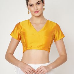 studio rasa V Neck Stretchable Saree Blouse-image-96