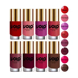 VOLO Set Of 8 Extra Shine Nail Polish-9.9ml Each-Combo-No-24-23