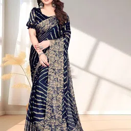 SUPERLAXMI Leheriya Pure Chiffon Leheriya Saree-42