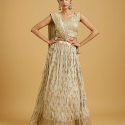 MOHEY Embellished Sequinned Ready to Wear Lehenga & Blouse With Dupatta-image-1