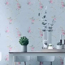 HOMEMATES Blue & Pink Printed Waterproof Wall Sticker-53