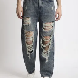 Bene Kleed Men Classic Relaxed Fit Highly Distressed Heavy Fade Jeans-image-42