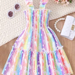 INCLUD Girls Printed Fit & Flare Dress-image-70