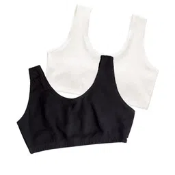 BRAAFEE Girls Pack Of 2 Solid Non Padded Camisole-image-1