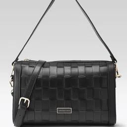 Van Heusen Structured Braided Design Shoulder Bag with Detachable Sling Strap-87