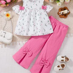 YK Girls Printed Top & Trousers Clothing Set-image-69
