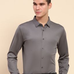 Global Republic Spread Collar Long Sleeves Tailored Fit Shirt-image-54