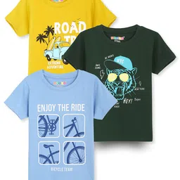 RASPY Boys 3 Printed Pure Cotton T-shirt-image-112