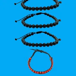 Dynamic Retail Global Set of 4 Men Stainless Steel Wraparound Bracelet-17