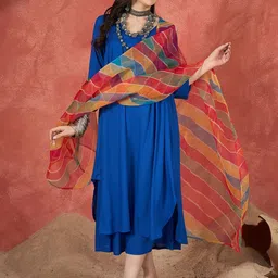 InWeave Women V-Neck Kurta Set-picture-39