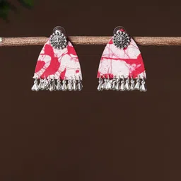 iTokri German Silver Artificial Beaded Contemporary Shaped Drop Earrings-image-32