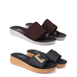BERSACHE Set Of 2 Open Toe Flats-picture-16