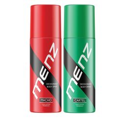 MENZ Men Set Of 2 Macho & Cartel Long Lasting Deodorant Body Spray 150 ml Each-2