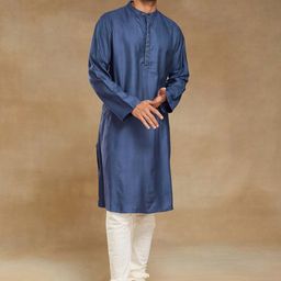 Fabindia Band Collar Slim Fit Straight Kurta-image-36