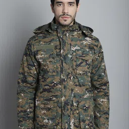 MOUNTMILLER Men Camouflage Quilted Jacket-image-70