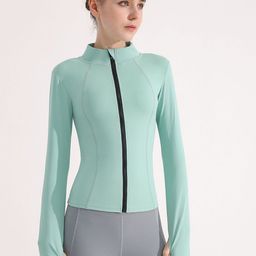 JC Collection Women Mock Collar Solid Lightweight Sporty Jacket-picture-21
