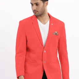 SHOWOFF Cotton Slim-Fit Single-Breasted Blazer-picture-11