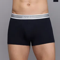 Mast & Harbour Men Pack Of 2 Outer Elastic Short Trunks M&H_002_TRK_NVY(GW)_2PC-picture-14