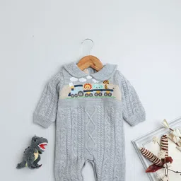 Yellow Apple Kids Embroidered Rompers-picture-33