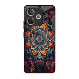 QRIOH Boho Orbit Printed Ultra Shockproof Silicone Oppo A5 Pro 5G Glass Back Case-picture-29