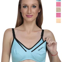 Liigne Pack Of 5 Maternity Full Coverage Solid Bra-17