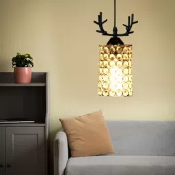 GAUVIK Transparent & Black Ceiling Lamp-11