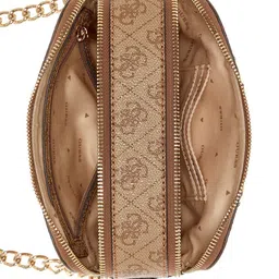 GUESS Printed PU Structured Shoulder Bag with Quilted image 5