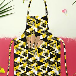 ArtzFolio White & Yellow Printed Cotton Aprons-38